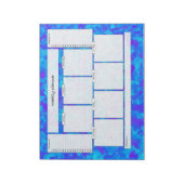 Weekplanner met doelstellingen en boodschappenlijs notitieblok (Linkerzijde)