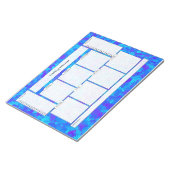 Weekplanner met doelstellingen en boodschappenlijs notitieblok (Schuin)