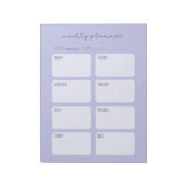 Weekplanner minimaal blauw notitieblok (Linkerzijde)