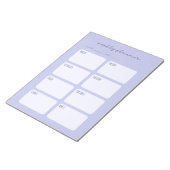 Weekplanner minimaal blauw notitieblok (Schuin)