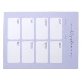 Weekplanner minimaal blauw notitieblok (Voorkant)