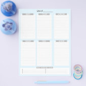 weekplanner | Niet-gedateerde takenlijst (blauw) Flyer (Enkel)