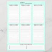 weekplanner | Niet-gedateerde takenlijst (groen) Flyer (Achterkant)