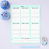 weekplanner | Niet-gedateerde takenlijst (groen) Flyer (Enkel)