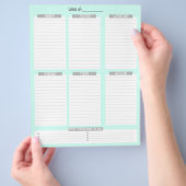 weekplanner | Niet-gedateerde takenlijst (groen) Flyer (Hand)