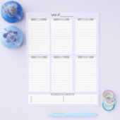 weekplanner | Niet-gedateerde takenlijst (lavendel Flyer (Enkel)