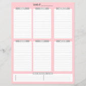 weekplanner | Niet-gedateerde takenlijst (rood) Flyer (Voorkant)