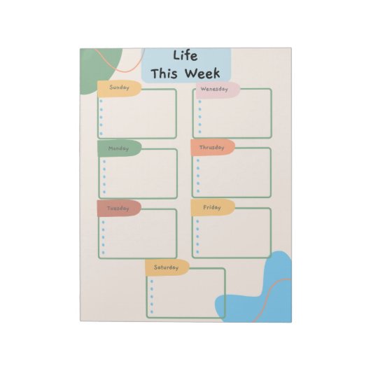 Weekplanner Notitieblok (Linkerzijde)