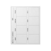 Weekplanner, Notitieblok (Linkerzijde)