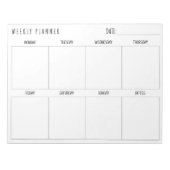 Weekplanner, Notitieblok (Voorkant)