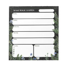Weekplanner Notitieblok – Donker Fantasievol Ontwe