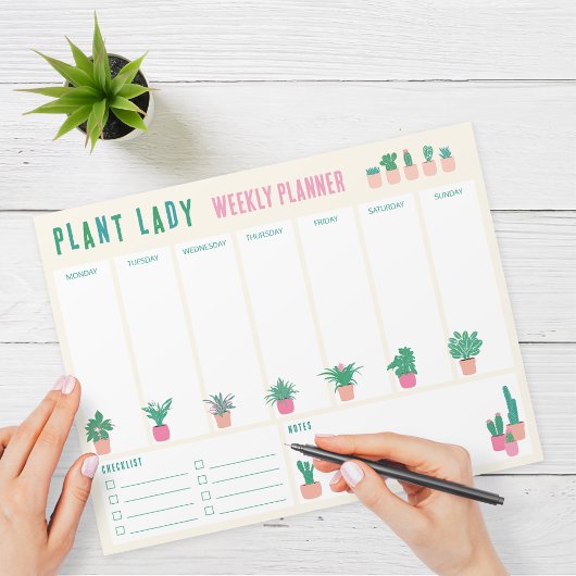 Weekplanner Notitieblok voor Plantenliefhebbers