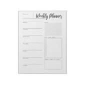 Weekplanner, om te doen, organisator notitieblok (Linkerzijde)