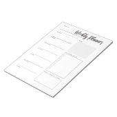 Weekplanner, om te doen, organisator notitieblok (Schuin)
