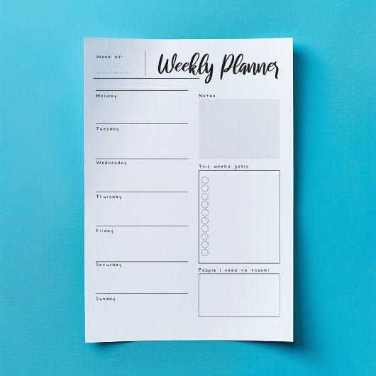 Weekplanner, om te doen, organisator notitieblok