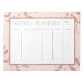 WeekPlanner Roos Gold Notitieblok (Voorkant)