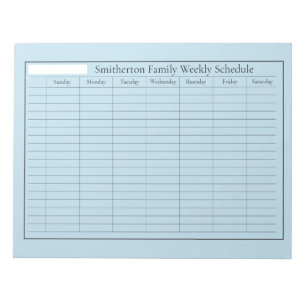Weekplanner Sky Blue Notitieblok