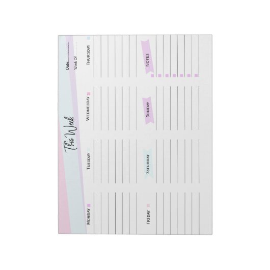  weekplanner & to-do list Notitieblok (Linkerzijde)