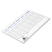 Weekplanner van de bouwer met Titel aan Personaliz Notitieblok (Schuin)