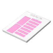WEEKPLANNER VOOR MAALTIJDEN IN ROZE ONTWERP NOTITIEBLOK (Linkerzijde)
