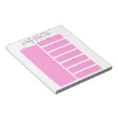 WEEKPLANNER VOOR MAALTIJDEN IN ROZE ONTWERP NOTITIEBLOK (Schuin)