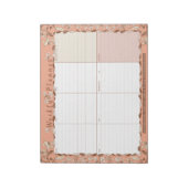 Weekplanner week in één oogopslag Floral Notitiebl Notitieblok (Linkerzijde)