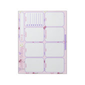 weekplanner | Wildflowers & Bows Patroon Notitieblok (Linkerzijde)