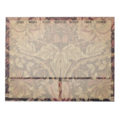 Weekplanner - William Morris Honeysuckle Notepa Notitieblok (Voorkant)