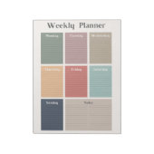Weekplanner, zondagsstart notitieblok (Linkerzijde)