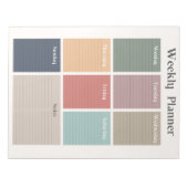 Weekplanner, zondagsstart notitieblok (Voorkant)