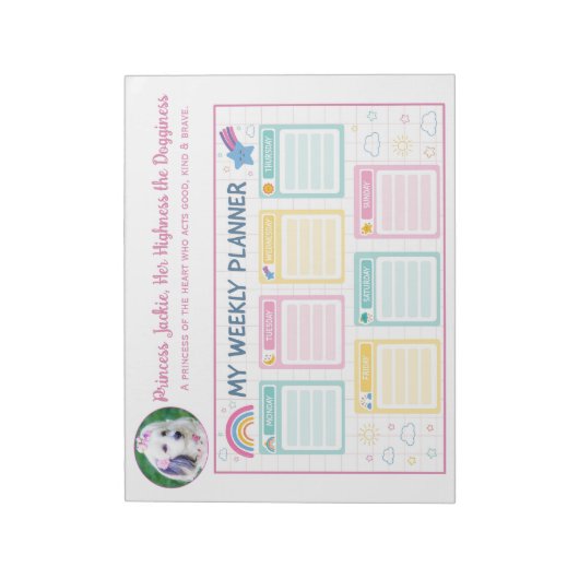 weekplannerpapier notitieblok (Linkerzijde)