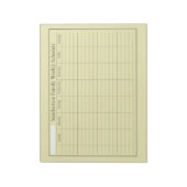 Weekplanning Geel Notitieblok (Linkerzijde)