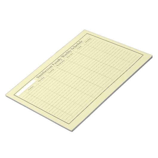 Weekplanning Geel Notitieblok (Schuin)
