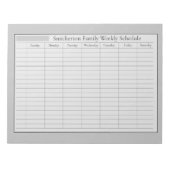 Weekplanning Gray Black Notitieblok (Voorkant)
