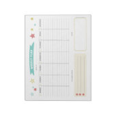 Weekplanning voor kinderen notitieblok (Linkerzijde)