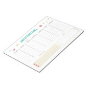 Weekplanning voor kinderen notitieblok (Schuin)
