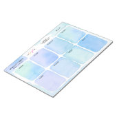 Weekplanning voor Logo artistieke blauwe Waterverf Notitieblok (Schuin)