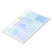 Weekplanning voor Logo naam blauwe Waterverf toevo Notitieblok (Schuin)