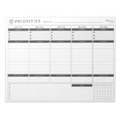 Weekprioriteiten Planner Notitieblok (Voorkant)