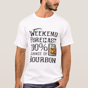 Weekprognoses 100 % van de Bourbon T- T-shirt