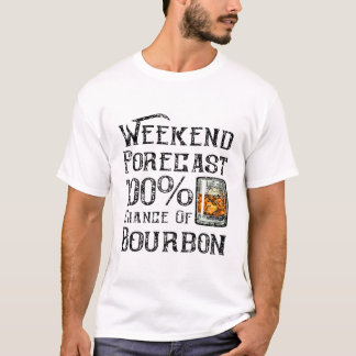Weekprognoses 100 % van de Bourbon T- T-shirt