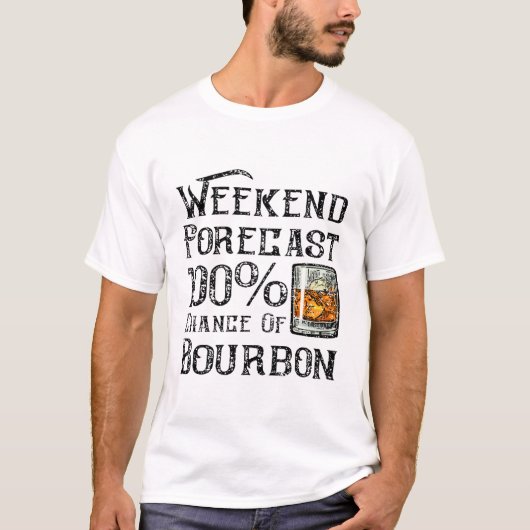 Weekprognoses 100 % van de Bourbon T- T-shirt (Voorkant)