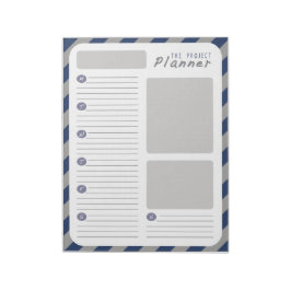 Weekprojectplanner - Blauw en grijs Notitieblok