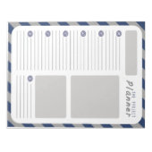 Weekprojectplanner - Blauw en grijs Notitieblok (Voorkant)