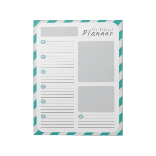 Weekprojectplanner - Groen Notitieblok (Linkerzijde)