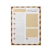 Weekprojectplanner - Rood en goud Notitieblok (Linkerzijde)