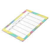 Weekrooster voor pasta's met dagen van de week notitieblok (Schuin)