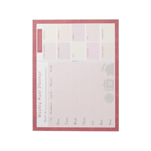 Weekroosterzomercirkels Notitieblok (Linkerzijde)