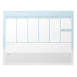 Weekschema van de familie notitieblok