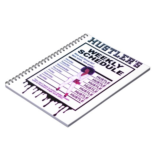 Weekschema van Hustler Notitieboek (Linkerzijde)